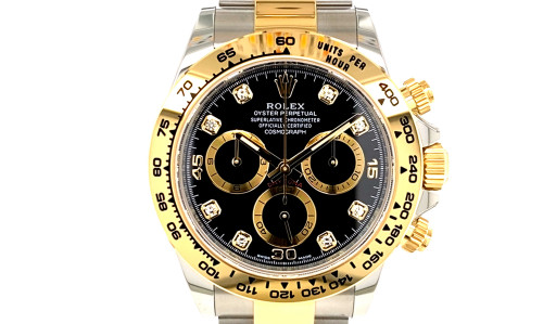 116503 Rolex Daytona Steel Yellow Gold Diamond Black MOP Watch