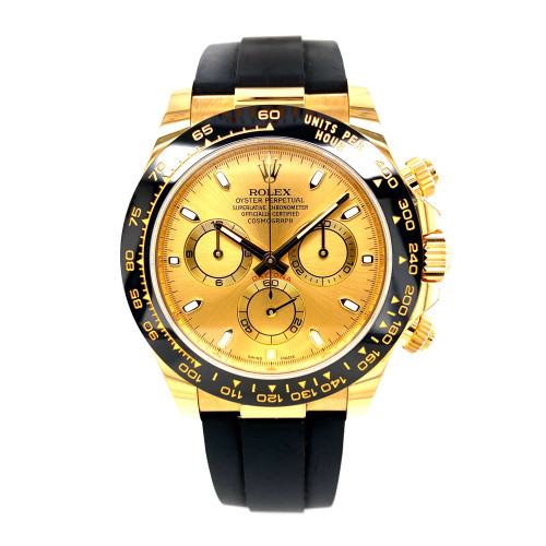 Buy Rolex Daytona Oysterflex Yellow Gold Champagne Dial 116518 today ...